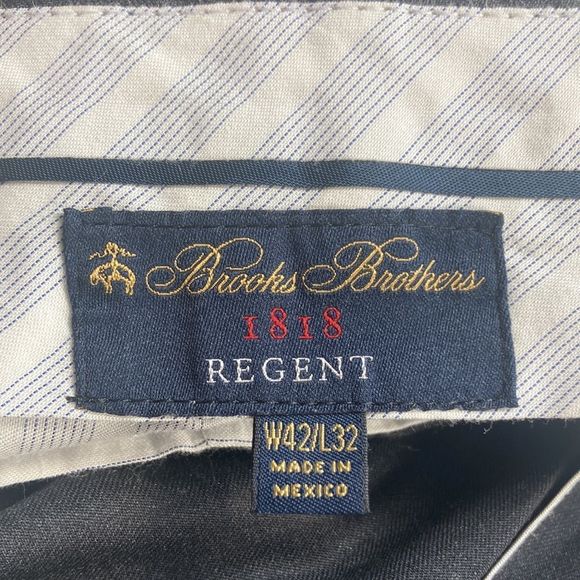 Mens Brooks Brothers Regent Fit Charcoal Reda Flexo Merino Wool Trousers 42x27 - Picture 4 of 13